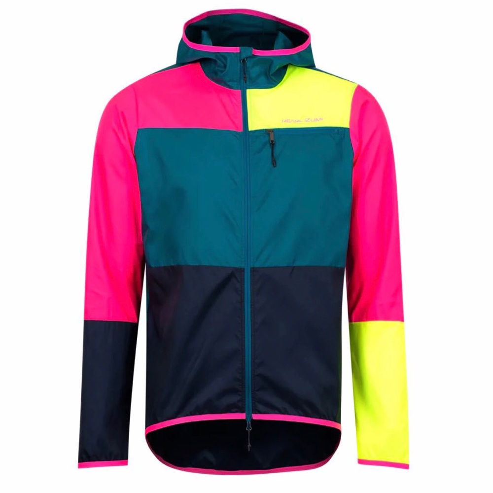 Pearl Izumi Colorblock Summit Barrier Zip Up Hooded Performance Jacket